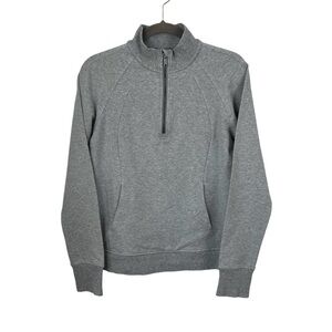 Lululemon Women’s Grey Scuba Neck 1/4 Zip Pullover Sz 6